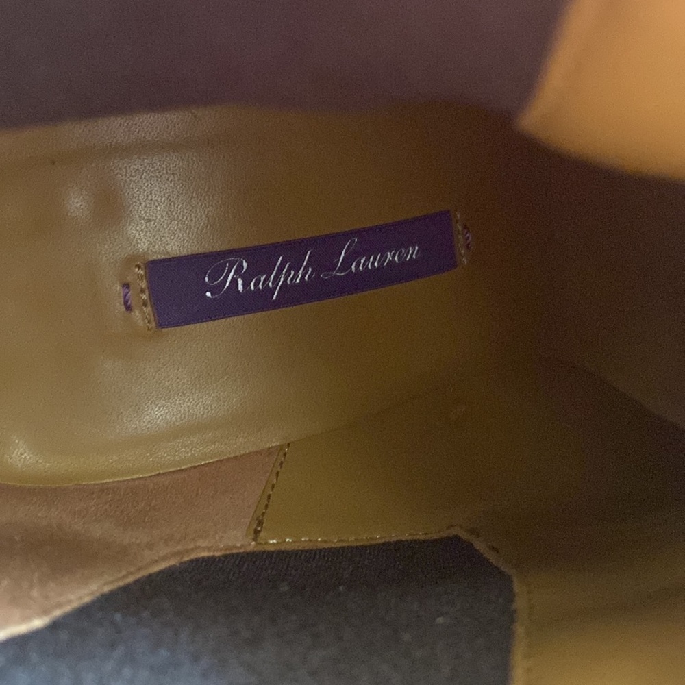Ralph Lauren Brown Leather Heeled Booties - Picture 5 of 12